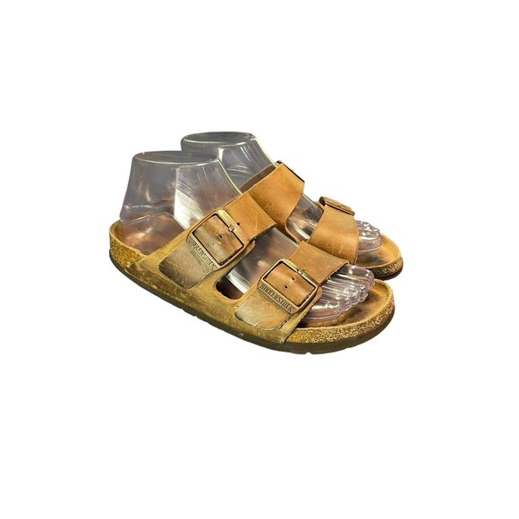 BIRKENSTOCK Arizona Leather SANDALS Oiled Leather Shoes Womens Size 7.0 Boho - Picture 2 of 11